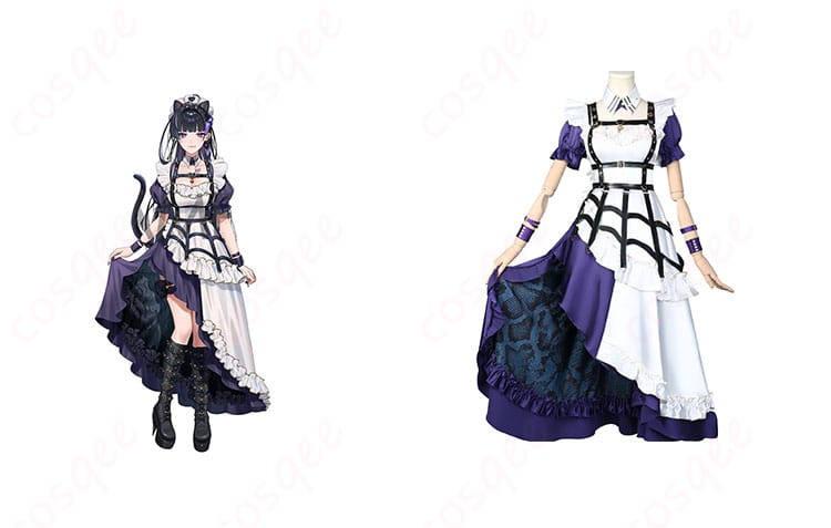 商品正面とキャラクターのイメージが組み合わさったコスプレ衣装の全体像 - にじさんじ 狂蘭メロコ コスプレ衣装