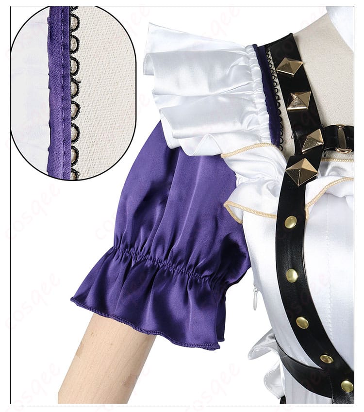 肩袖装飾の細部を強調したコスプレ衣装 - メイド服の精緻なデザイン