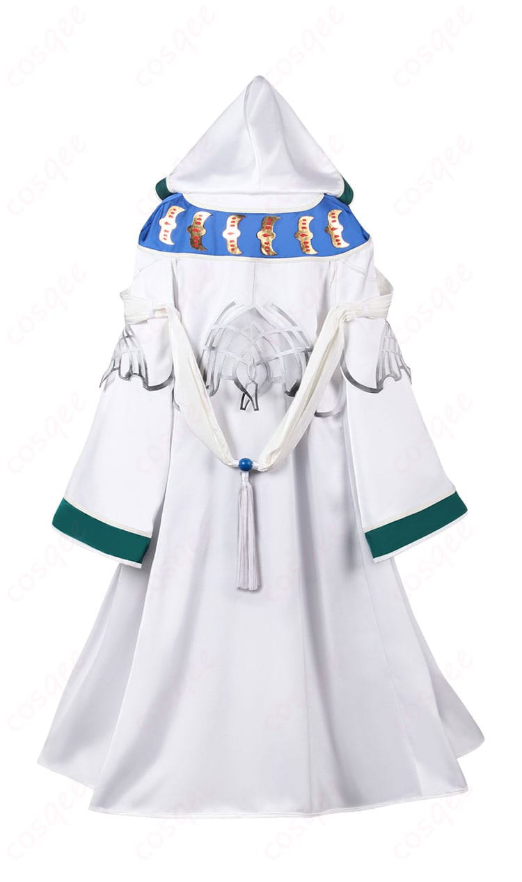 商品背面のコスプレ衣装、羽鳥チセの衣装の後ろ姿を展示