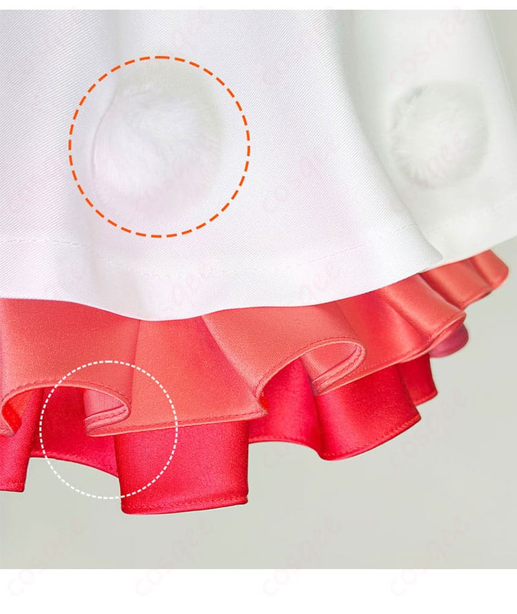 ポンポン、スカート裾装飾細節 - 高海千歌 コスプレ衣装の装飾ディテール