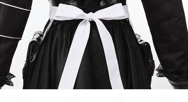 服の背面で結ばれたリボンの装飾、フローレンス・ナイチンゲール コスプレ衣装の背面デザイン