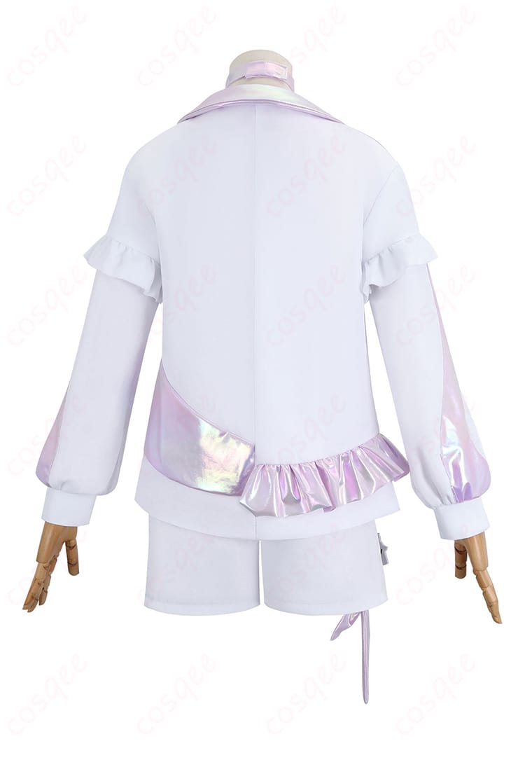 背面のデザインとディテールが際立つホロライブ 轟はじめ コスプレ衣装。
