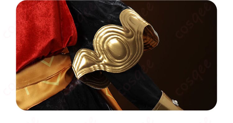 ノートン・キャンベル コスプレ衣装「フールズ・ゴールド」衣袖装飾の細部。高品質な素材と仕立てが特徴のコスプレ衣装