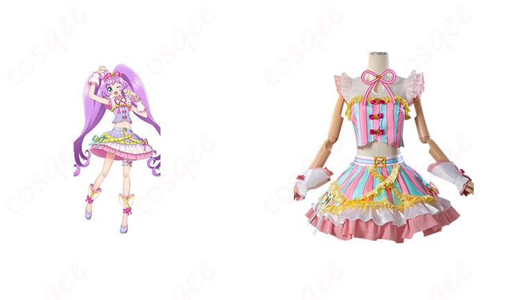 プリパラ 真中らぁら コスプレ衣装 アイドル衣装とキャラクターのコラボ画像。高い再現度で、イベントや撮影会に最適です。