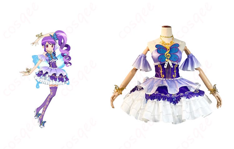 商品正面とキャラクターじゅのんが一緒に写った画像 - プリパラ コスプレ衣装