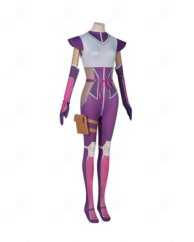 ニートくノ一 百地彩夢 コスプレ衣装 側面画像。横から見ても美しいラインが際立つ、魅力的な衣装です。