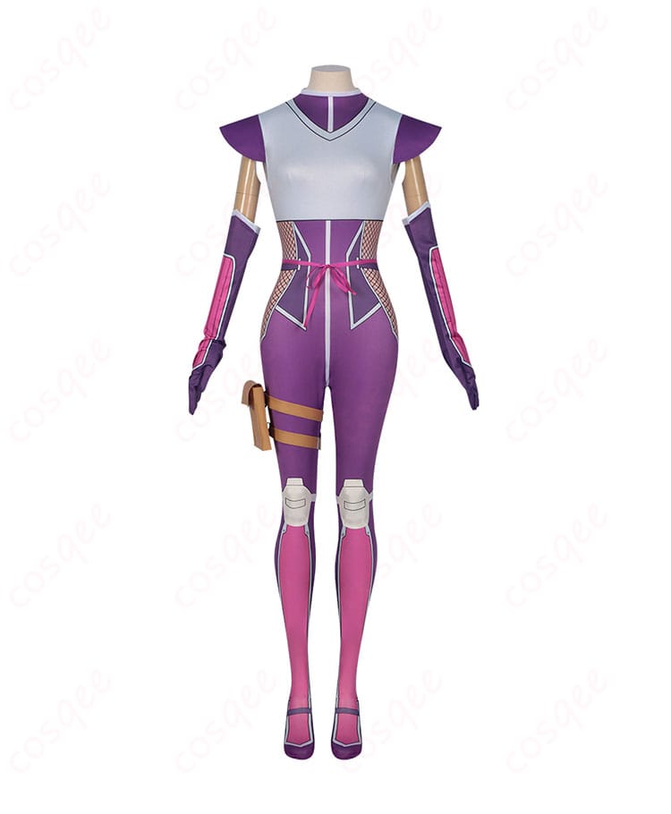 ニートくノ一 百地彩夢 コスプレ衣装 正面画像。シンプルでありながら、細部まで忠実に再現されたコスプレ衣装。