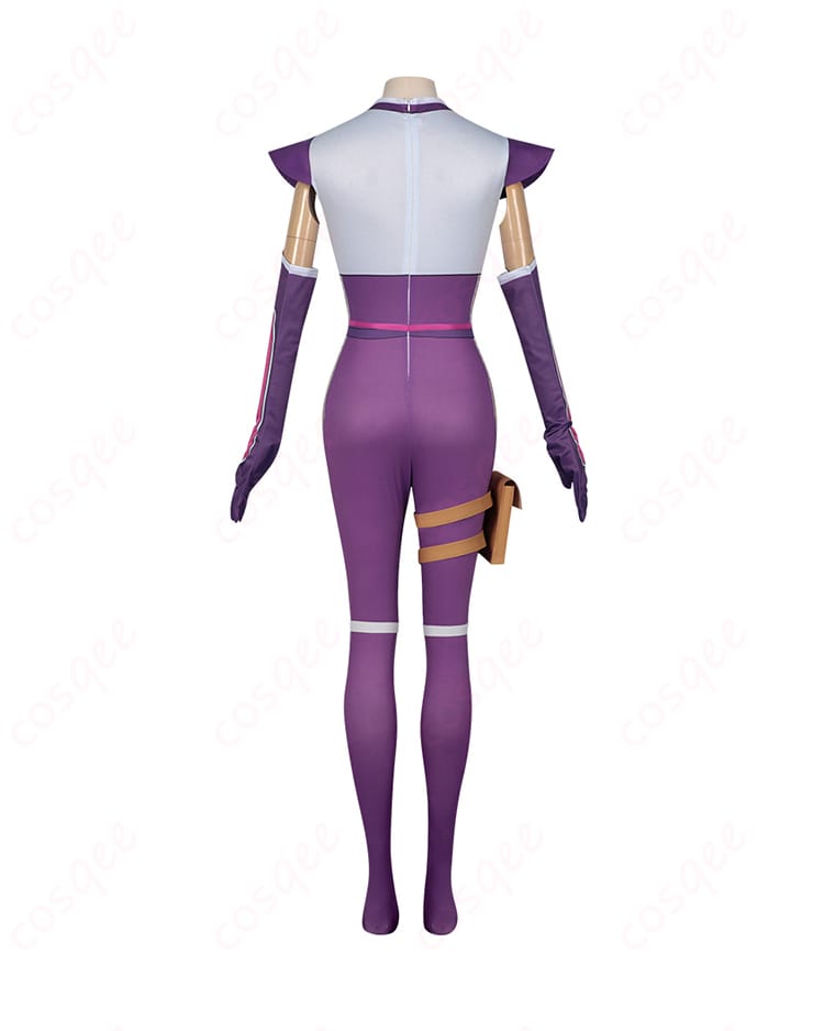 ニートくノ一 百地彩夢 コスプレ衣装 背面画像。背中のデザインまで細かく再現されたコスプレ衣装。