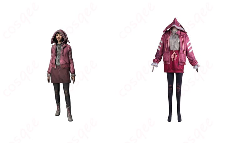 Dead by Daylight フェン・ミン 楽天家 コスプレ衣装 正面とキャラクターのコラボレーション画像 高再現度でフェン・ミンに変身!