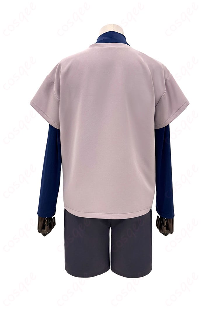 キルア=ゾルディック コスプレ衣装の背面画像。背面も忠実に再現されたデザイン。イベントや撮影に最適。