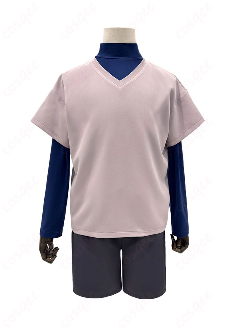 キルア=ゾルディック コスプレ衣装の正面画像。ハンターハンターのキャラクターを忠実に再現したデザイン。