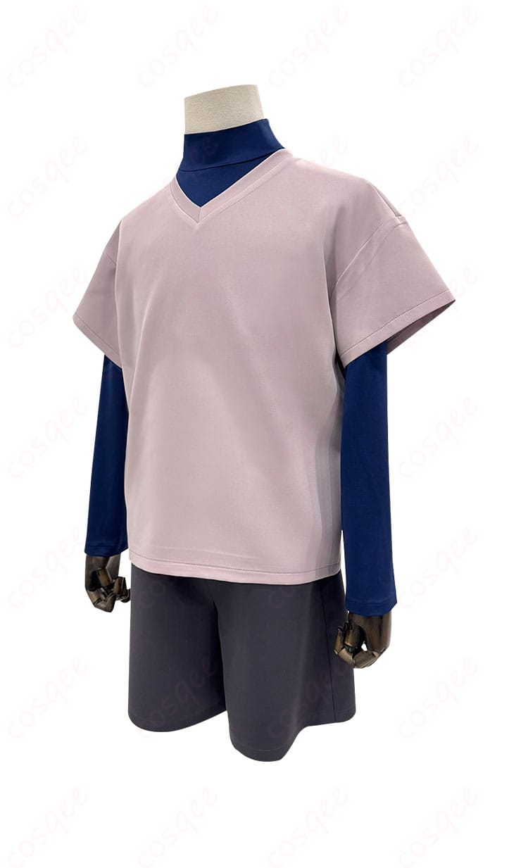 キルア=ゾルディック コスプレ衣装の側面画像。細部までこだわった美しい仕上がりで、どの角度から見ても完璧。