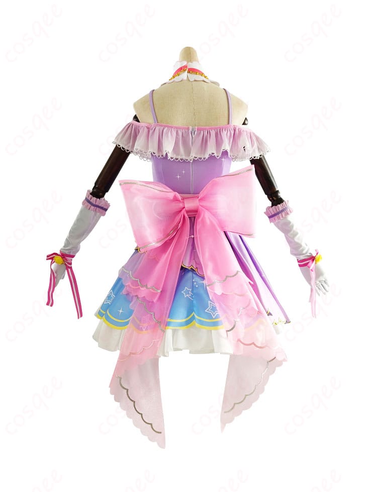 ラブライブ!スクフェス 東條希 コスプレ衣装の背面画像。背中部分の細かな装飾まで再現。イベント参加に最適な衣装。