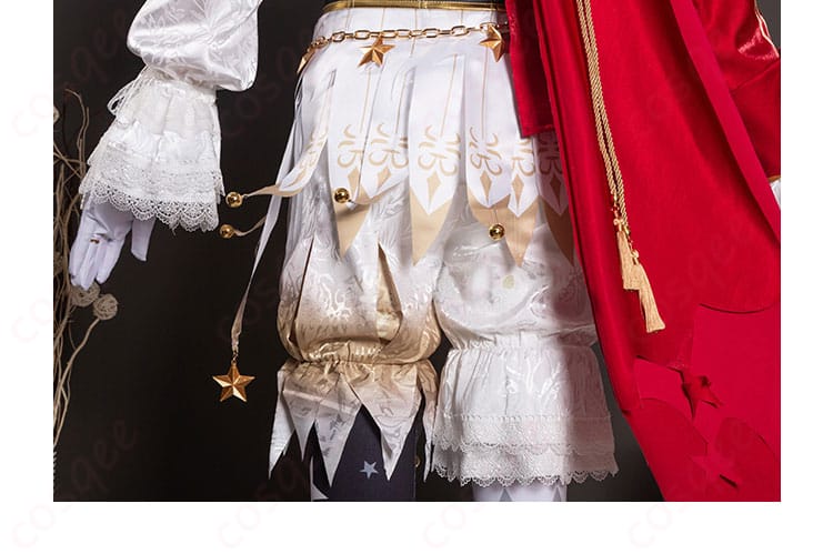 「星の王」コスプレ衣装のパンツ装飾ディテール。衣装全体のデザインに合った仕上げ。