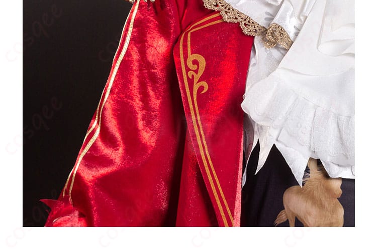 「星の王」コスプレ衣装の衣領装飾のディテール。精巧な縫製とデザインが見て取れます。