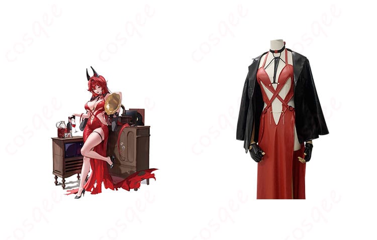 レッドフード コスプレ衣装 『ナンセンスレッド』 正面とキャラクターの融合イメージ。忠実に再現された衣装のデザインとディテールをチェック!