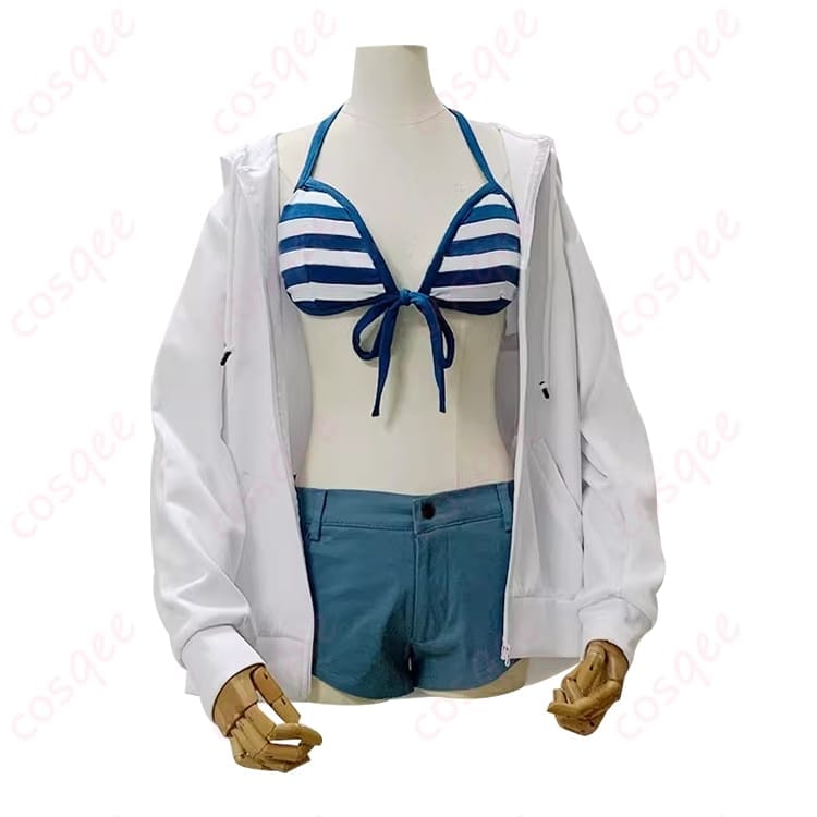 ブルーアーカイブ 奥空アヤネの水着コスプレ｜爽やかガーリーで写真映え、動きやすくサイズ調整可 - 1枚目の画像