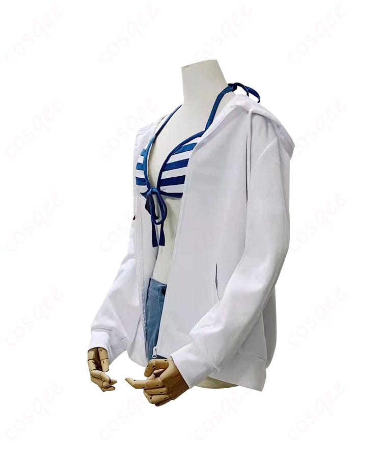 商品側面の水着コスプレ衣装。奥空アヤネのキャラクターを忠実に再現。