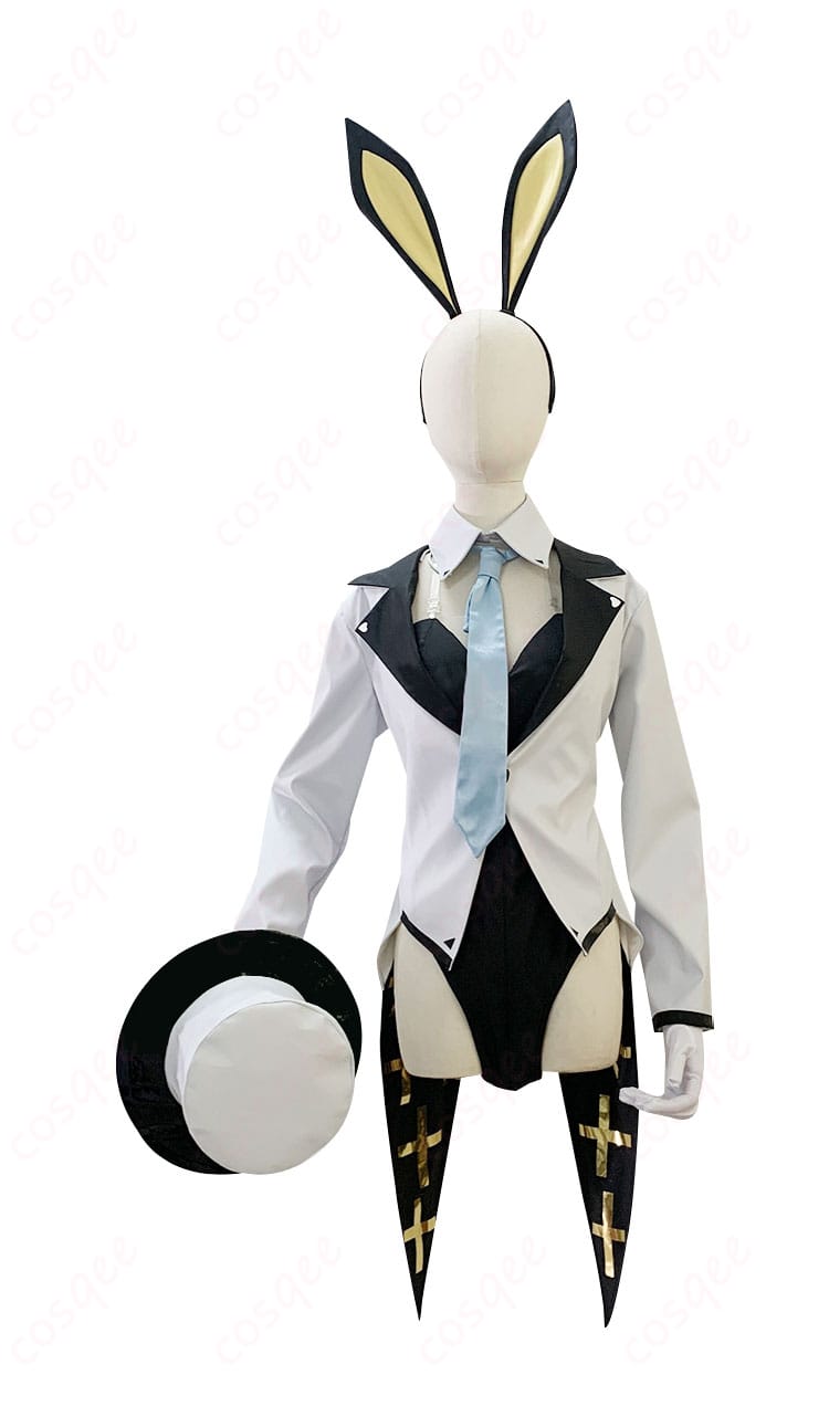 黒崎コユキ バニーガールコスプレ衣装の正面写真。オーダーメイド対応で、あなたのサイズにぴったり合います。
