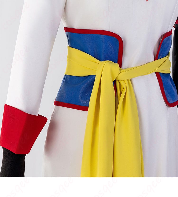 腰ベルトの装飾詳細写真。神楽の衣装にぴったりのシンプルでスタイリッシュな腰ベルト装飾。