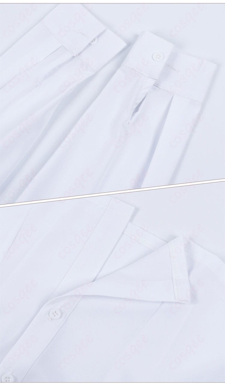 綾瀬桃 制服 コスプレ衣装 衿と袖、ボタンのディテール。丁寧な仕上げが特徴!