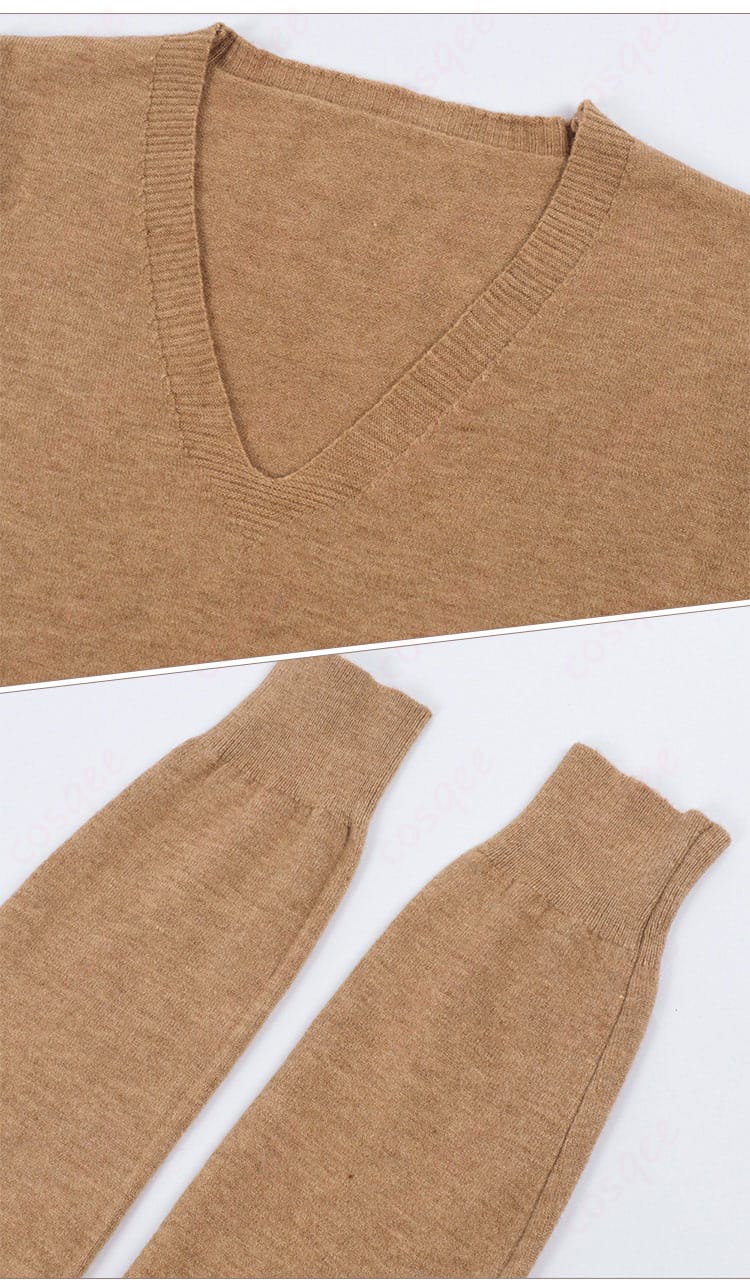 綾瀬桃 制服 コスプレ衣装 毛糸のセーター襟と袖の装飾。温かみのあるディテールをチェック!