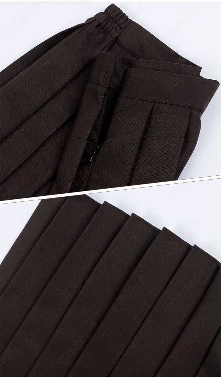 綾瀬桃 制服 コスプレ衣装 スカートの裾と装飾細部。可愛らしいデザインをチェック!