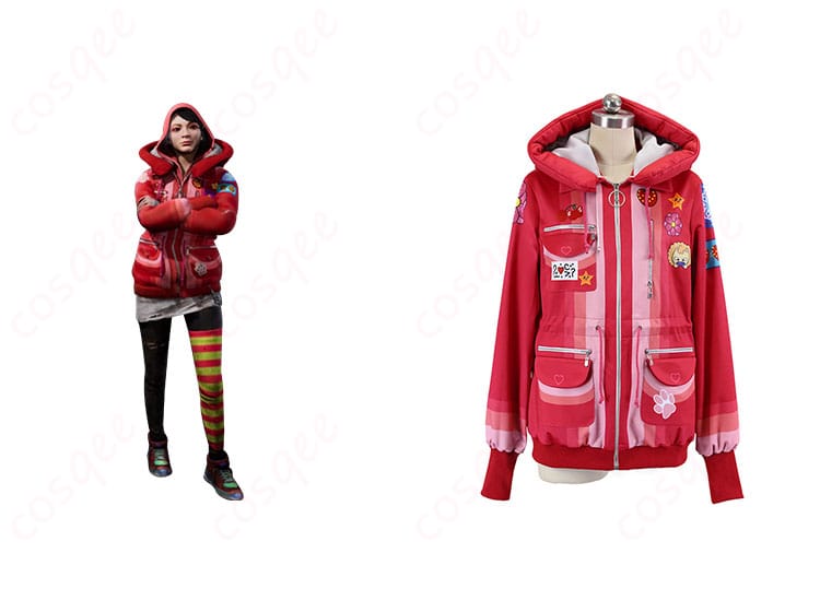 商品正面とフェン・ミン(Feng Min)のキャラクターが一緒に写った画像。Dead by Daylightのコスプレ衣装を着用したシーン。