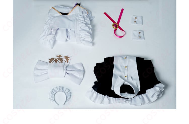 セット内容の展示画像 - セレン龍月 メイド服 コスプレ衣装のセット内容