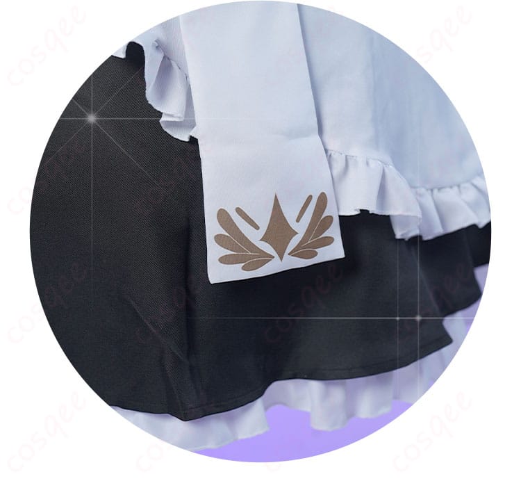 スカート裾の装飾詳細 - メイド服のエレガントなスカート裾