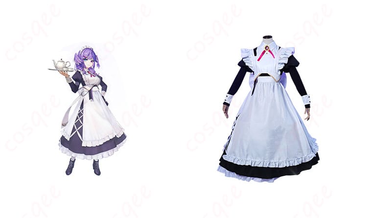 商品正面とキャラクターの組み合わせ画像 - セレン龍月 コスプレ衣装 メイド服(貴族と召使い)【高再現度】