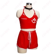 ホロライブの宝鐘マリン三周年水着コスプレ 赤黒マリンで写真映えを狙える一着 - 2枚目の画像（サムネイル）