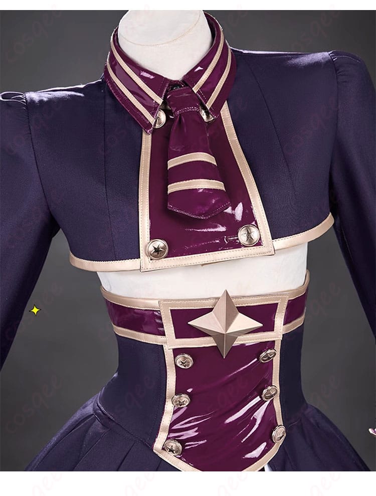 服のネクタイとウエスト装飾の詳細 - 魔法少女にあこがれて マジアベーゼ コスプレ衣装 ネクタイとウエストの装飾