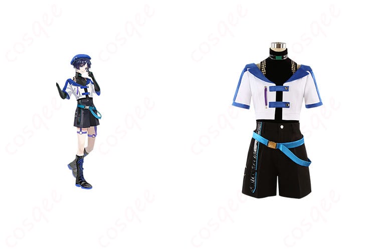 原神 放浪者(スカラマシュ) コスプレ衣装 正面とキャラクターの融合画像。高再現度の衣装が魅力的。