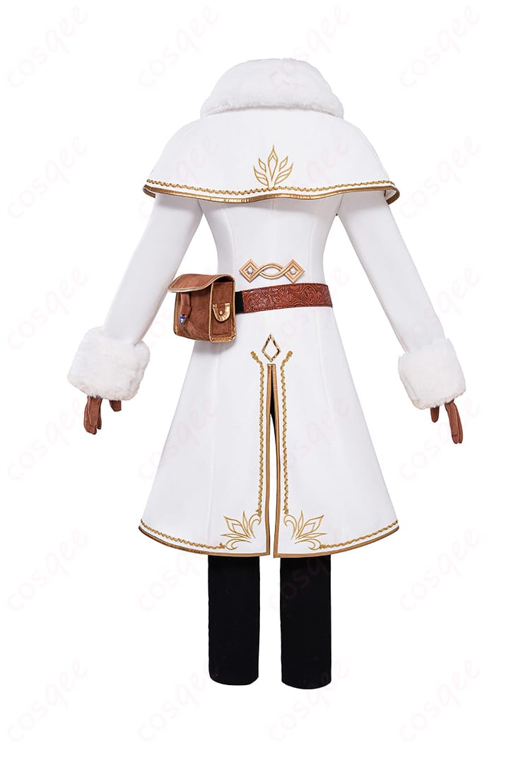 ゼルダ姫のコスプレ衣装背面画像 – 背面のディテールも忠実に再現されています。