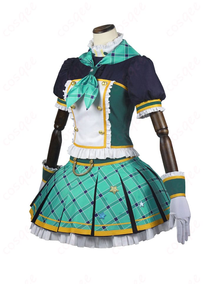 藤堂ユリカ コスプレ衣装 側面図。詳細なカットと美しいラインが特徴。