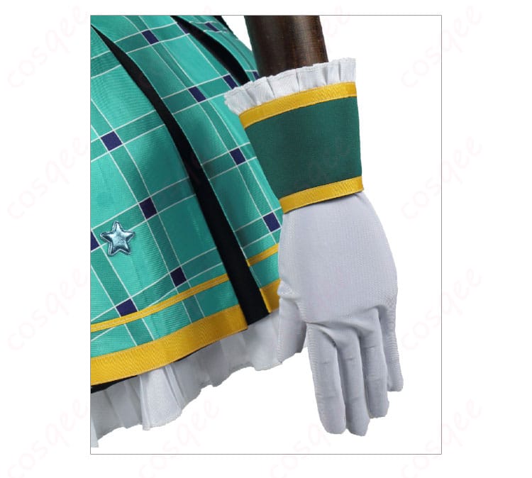 藤堂ユリカ コスプレ衣装 手袋装飾の細部。高品質な仕上がりでコスプレに最適。