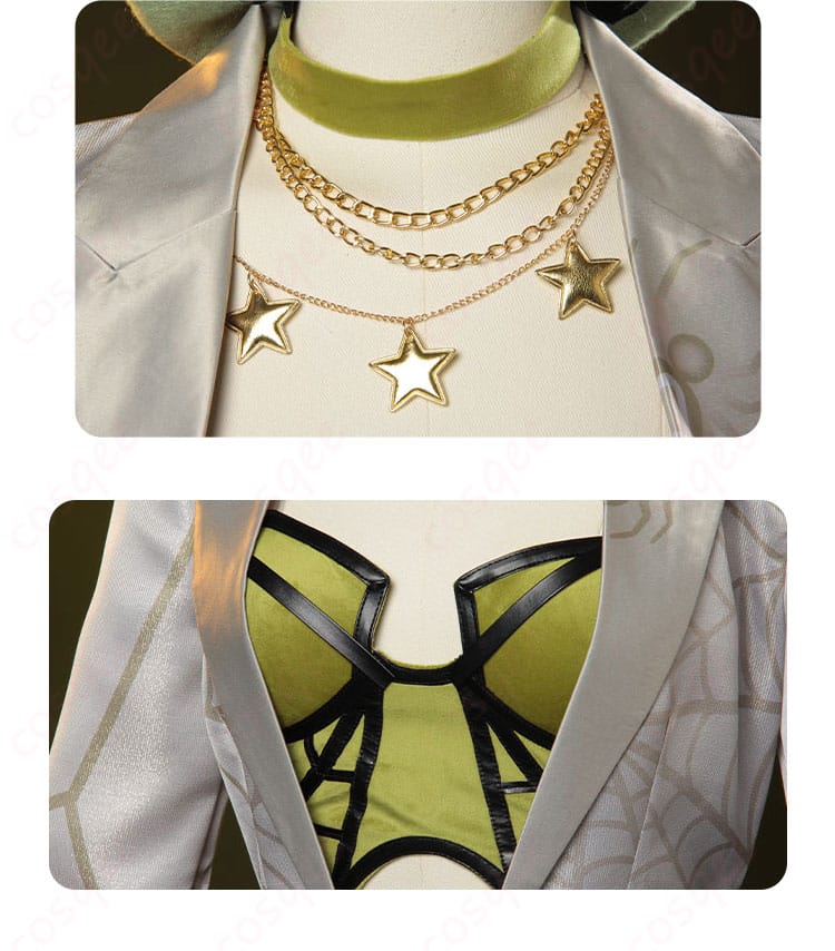 ネックレス、襟飾りの細部 - バーメイドコスプレ衣装のアクセサリーディテール