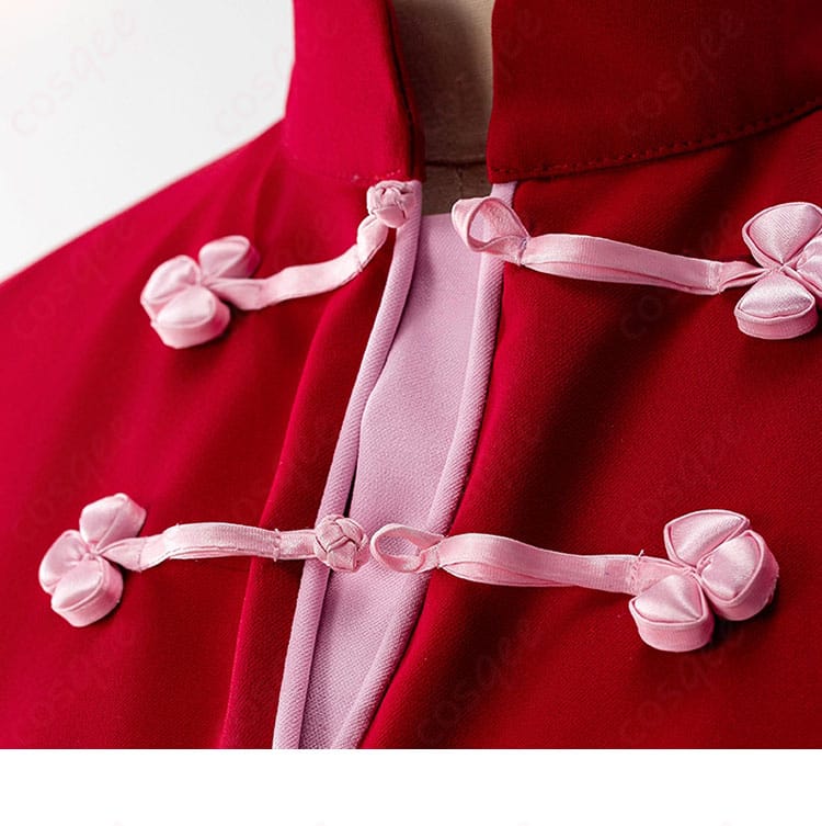 服装の門襟装飾詳細 - 銀魂 神楽 コスプレ衣装の門襟デザイン