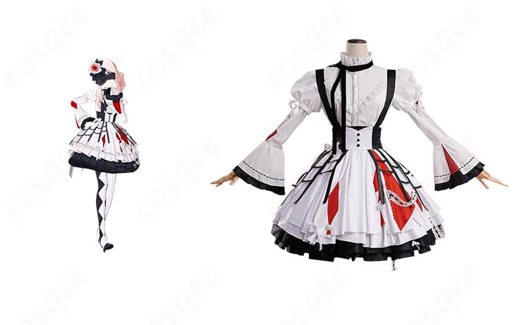 商品正面とキャラクターとのコスプレ衣装の合わせ画像 - プロジェクトセカイ、暁山瑞希 コスプレ衣装「失われてしまったもの 苦痛の綻花」