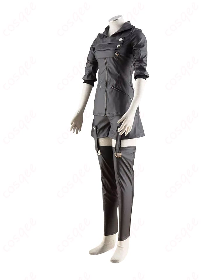 霧嶋董香コスプレ衣装の側面画像。戦闘服の特徴的なラインが見える。東京喰種コスプレ衣装。