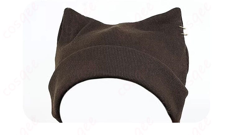 帽子の装飾ディテール画像 - Warming Cat冬服コスプレ衣装に付属する帽子の詳細。キャラクターに忠実な帽子デザイン。