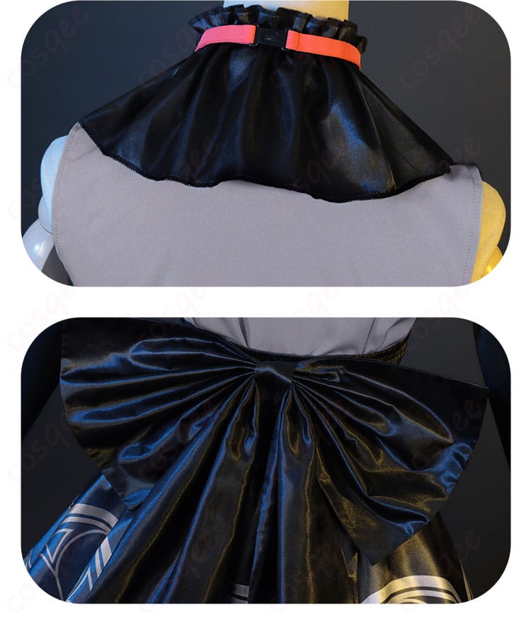 蒼森ミネ アイドル コスプレ衣装 背面装飾の詳細。背中の蝶結びが可愛さとエレガントさを引き立てています。