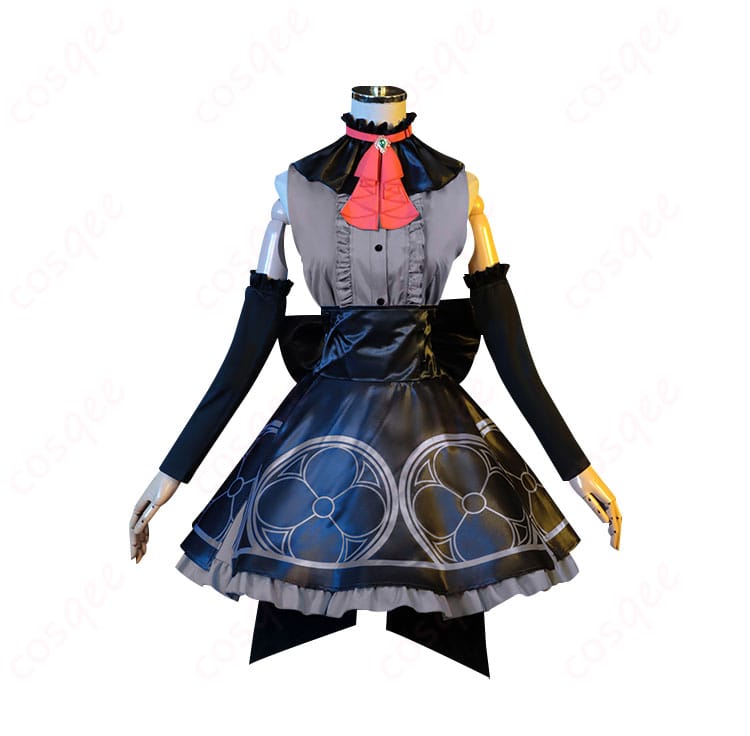 蒼森ミネ アイドル コスプレ衣装 正面の画像。アイドル風のトップスとスカートが特徴。コスプレ衣装の詳細がよくわかる一枚です。