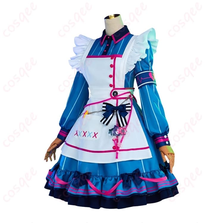 プロセカ 朝比奈まふゆ 猫耳おばけの案内人風コスプレ 上品モノトーンでダーク可愛い - 2枚目の画像