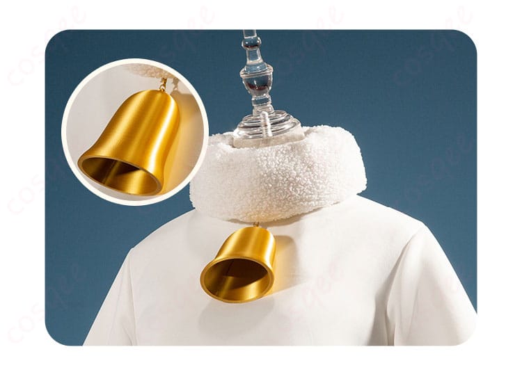 木之本桜 コスプレ衣装 鈴の装飾細部。小さな鈴が可愛さを引き立てます。