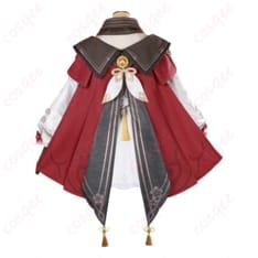 原神 フータオ 残雪に咲く紅 風コスプレ衣装 写真映えと品のあるダークレッド - 3枚目の画像（サムネイル）