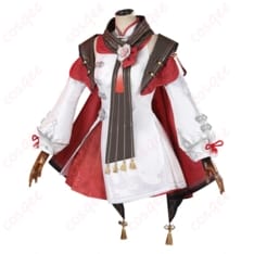 原神 フータオ 残雪に咲く紅 風コスプレ衣装 写真映えと品のあるダークレッド - 2枚目の画像（サムネイル）