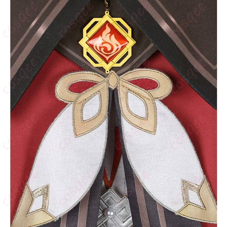 原神 フータオ 残雪に咲く紅 風コスプレ衣装 写真映えと品のあるダークレッド - 4枚目の画像