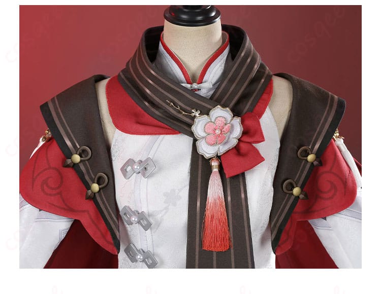囲巾の装飾ディテール – フータオ(胡桃) コスプレ衣装 残雪に咲く紅